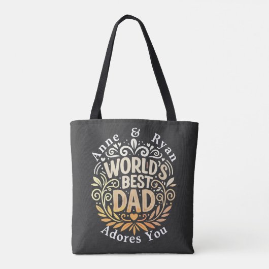 's Werelds Beste Pap -  Vaders Cadeau Tote Bag (Achterkant)