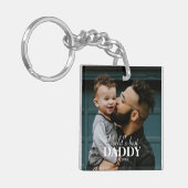 's Werelds beste papa aangepaste foto Unieke toets Sleutelhanger (Voorkant Links)