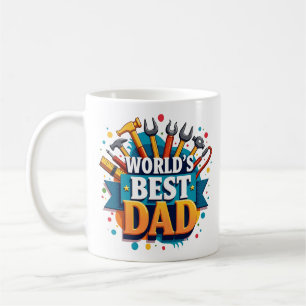 'S Werelds Beste Papa Gereedschap Kleurrijke Vader Koffiemok