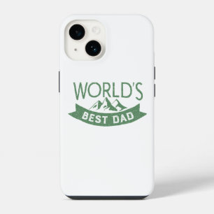 's Werelds beste papa groen en wit iPhone 14 Hoesje