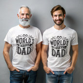 's Werelds beste papa hartvoelende typografie T-sh T-shirt