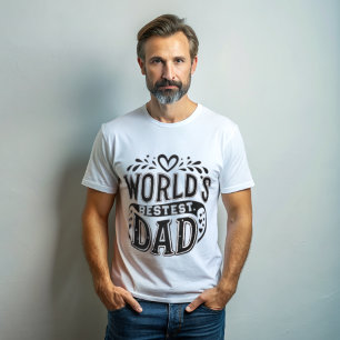 's Werelds beste papa hartvoelende typografie T-sh T-shirt