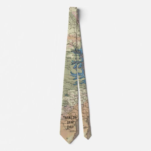 's Werelds Beste Papa  Kaart Vaderdag Stropdas (Voorkant)