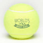 's Werelds beste papa Modern Vaderdag Tennisballen (Achterkant)