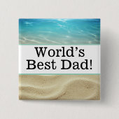's Werelds beste papa pin Vierkante Button 5,1 Cm (Voorkant)