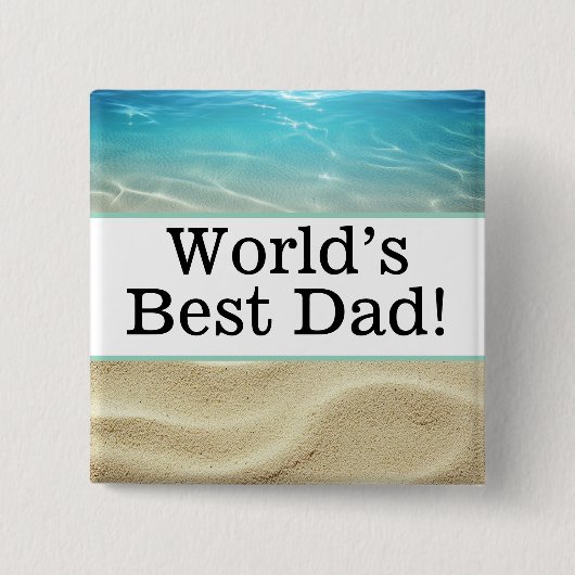 's Werelds beste papa pin Vierkante Button 5,1 Cm (Voorkant)