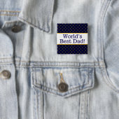 's Werelds beste papa pin Vierkante Button 5,1 Cm (In situ)