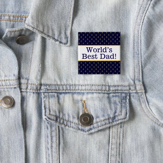 's Werelds beste papa pin Vierkante Button 5,1 Cm (In situ)