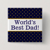 's Werelds beste papa pin Vierkante Button 5,1 Cm (Voorkant)