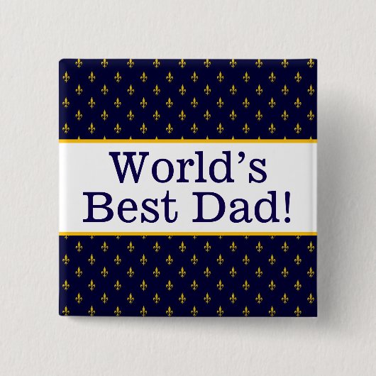 's Werelds beste papa pin Vierkante Button 5,1 Cm (Voorkant)