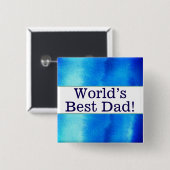 's Werelds beste papa pin Vierkante Button 5,1 Cm (Voorkant /achterkant)