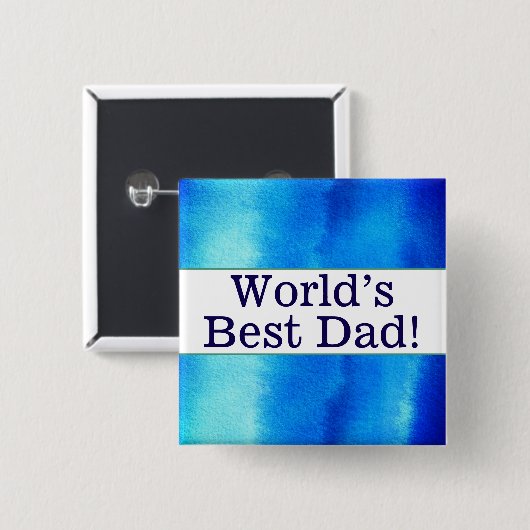 's Werelds beste papa pin Vierkante Button 5,1 Cm (Voorkant /achterkant)