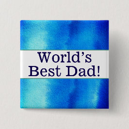 's Werelds beste papa pin Vierkante Button 5,1 Cm