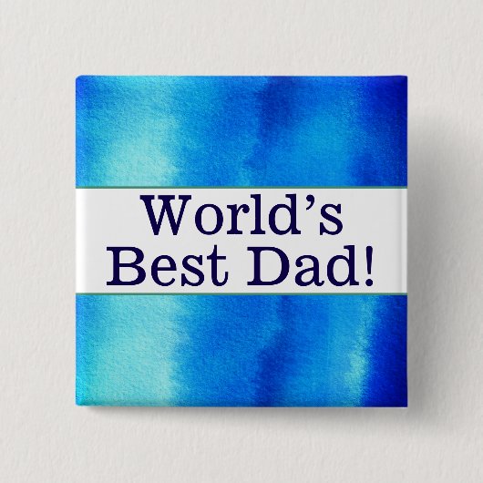 's Werelds beste papa pin Vierkante Button 5,1 Cm (Voorkant)