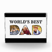 'S Werelds Beste Papa Quote 3 Fotocollage Block Fotoblokken (Voorkant)