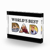 'S Werelds Beste Papa Quote 3 Fotocollage Block Fotoblokken (Rechts)