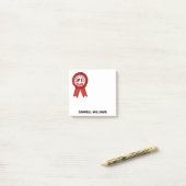 'S Werelds Beste Papa Quote Red Ribbon 3x3 Post-it® Notes (Op bureau)