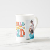 's Werelds beste papa Retro 2 fotocollage Porselein Kop (Voorkant rechts)