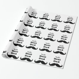 's Werelds beste papa snor Cadeaupapier