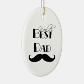's Werelds beste papa snor Keramisch Ornament (Rechts)