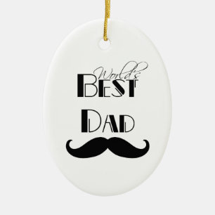 's Werelds beste papa snor Keramisch Ornament