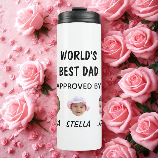 'S Werelds Beste Papa Tumbler Custom Baby Face Tum Thermosbeker