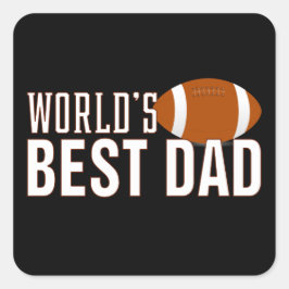 's Werelds beste papa typografie Football | STICKE Vierkante Sticker