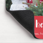 'S Werelds Beste Papa Typografie Foto Rode Vakanti Muismat (Hoek)