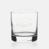 's Werelds beste papa typografie  gebergte Whisky Glas (Achterkant)