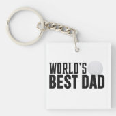 's Werelds beste papa typografie golf | SLEUTELHAN Sleutelhanger (Voorkant)