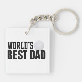 's Werelds beste papa typografie golf | SLEUTELHAN Sleutelhanger