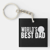 's Werelds beste papa typografie golf | SLEUTELHAN Sleutelhanger (Voorkant)