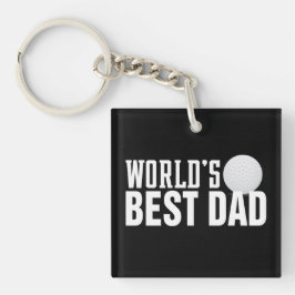 's Werelds beste papa typografie golf | SLEUTELHAN Sleutelhanger