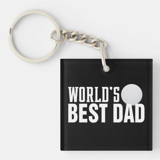 's Werelds beste papa typografie golf | SLEUTELHAN Sleutelhanger (Voorkant)