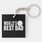 's Werelds beste papa typografie golf | SLEUTELHAN Sleutelhanger (Achterkant)