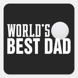 's Werelds beste papa typografie golf   STICKER
