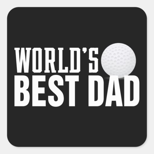 's Werelds beste papa typografie golf | STICKER (Voorkant)