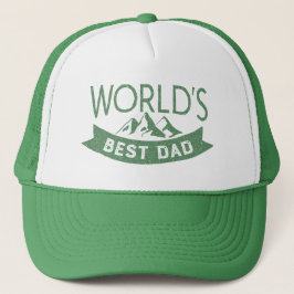 's Werelds beste papa typografie groen Vaderdag Trucker Pet