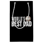 's Werelds beste papa typografie honkbal | Cadeauz Klein Cadeauzakje (Achterkant)