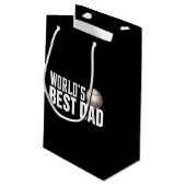 's Werelds beste papa typografie honkbal | Cadeauz Klein Cadeauzakje (Achterkant Gekanteld)