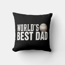 's Werelds beste papa typografie honkbal Sierkusse Kussen