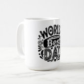 's Werelds beste papa typografie Koffiemok (Voorkant links)