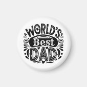 's Werelds beste papa  typografie Magneet (Voorkant)