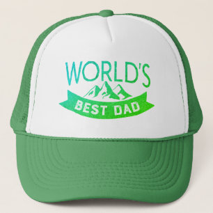 's Werelds beste papa typografie Modern Bright Gre Trucker Pet