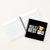 'S Werelds Beste Papa Typografie Trofee | Notitieb Notitieboek (Binnen)