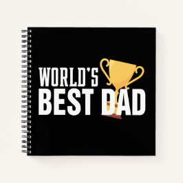'S Werelds Beste Papa Typografie Trofee | Notitieb Notitieboek