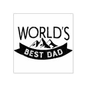 's Werelds beste papa typografie Vaderdag Rubberstempel (Afrduk)