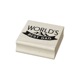 's Werelds beste papa typografie Vaderdag Rubberstempel