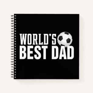 'S Werelds Beste Papa Typografie Voetbal Notitie Notitieboek