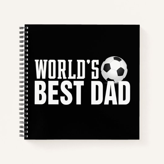 'S Werelds Beste Papa Typografie Voetbal | Notitie Notitieboek (Voorkant)